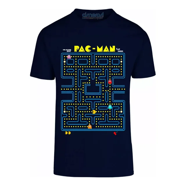 Playera Juego Pacman Laberinto Todas Las Tallas