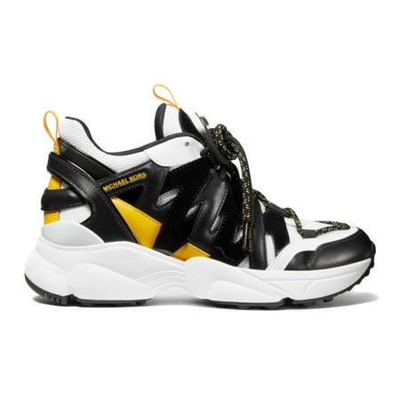 michael michael kors hero leather and mesh trainer