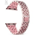 thumbnail image 2 of Gustave Bling Bracelet Bands Apple Watch Band 42mm 44mm Replacement Diamond Rhinestone Wristband Strap Compatible with iWatch Series SE 8 7 6 5 4 3 2 1 "Pink", 2 of 9