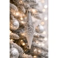 thumbnail image 2 of 6-Count Silver and White Glitter Ombre Finial Shatterproof Christmas Ornaments, 6.1", by Holiday Time, 2 of 5