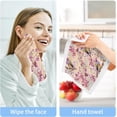 thumbnail image 6 of Coolnut Pink Flower Birds Wash Cloths 4 Pack - 12 x 12 Inch Super Soft Washcloths for Your Face and Body - 100% Cotton Highly Absorbent Baby Face Towel Washcloth Gift, 6 of 7