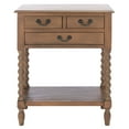 thumbnail image 5 of SAFAVIEH Athena French 3-Drawer Brown Wood Rectangle Console Table (23.5 in. W x 13 in. D x 29.5 in. H), 5 of 17