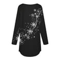 thumbnail image 4 of YUGYXL Christmas Sweaters Women Fleece Lined Long Tunic Sweatshirt Ugly Funny Xmas Crewneck Pullover Tops Holiday Outfits D Multicolor S, 4 of 5