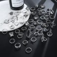 thumbnail image 3 of Set de anillos 17IF Vintage Silver Goth para mujer, 60 unidades, 3 of 7