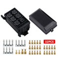 thumbnail image 1 of Fuse-Relay Box 5-Fuse Holders 6 Relay Block Holders Fuse-Block 12V Fuse-Box Car, 1 of 7