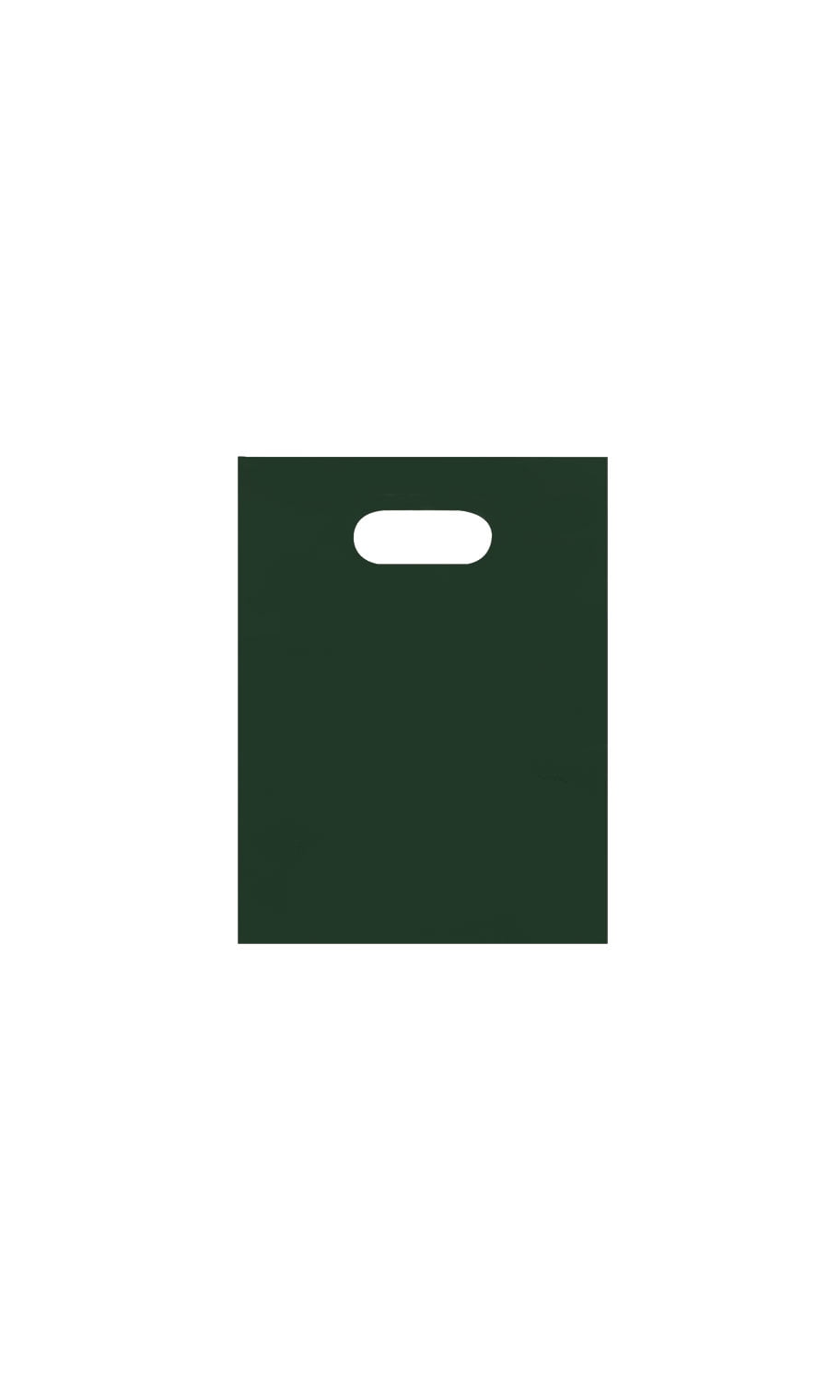 Small Low Density Dark Green Merchandise Bags 9”W x 12”H Case of