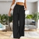 thumbnail image 1 of Pantalones De Pierna Ancha Pantalones de pierna ancha para mujer Moda Sólido Elegante Casual Lady Trajes Pantalones (Negro M) Kuymtek para Mujer Negro T 3EG, 1 of 6