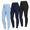 Set-5, variant on Essenclo Girls Leggings with Pockets, 3 Pack, High Waisted Full Length Yoga Pants for Dance, Gymnastics & Activewear, Ages 3-16