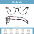 thumbnail image 4 of LAMBBAA 6 Pack Reading Glasses, Blue Light Blocking Computer Reading Glasses for Women and Men, Anti Glare Lightweight Readers(Pinkfloral,Clear gray,Champagne,+4.00), 4 of 5