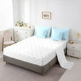 thumbnail image 5 of Feelyou Blue Bohemian Damask Twin Bedding Sets 7pcs, Simple Fashion Bedding Comforter Set, 5 of 8