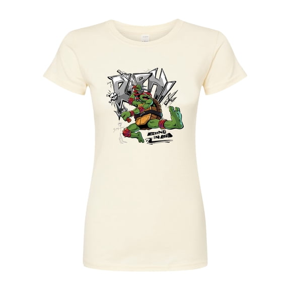 Teenage Mutant Ninja Turtles: Mutant Mayhem - Raphael Going In Loud - Juniors Fitted Graphic T-Shirt
