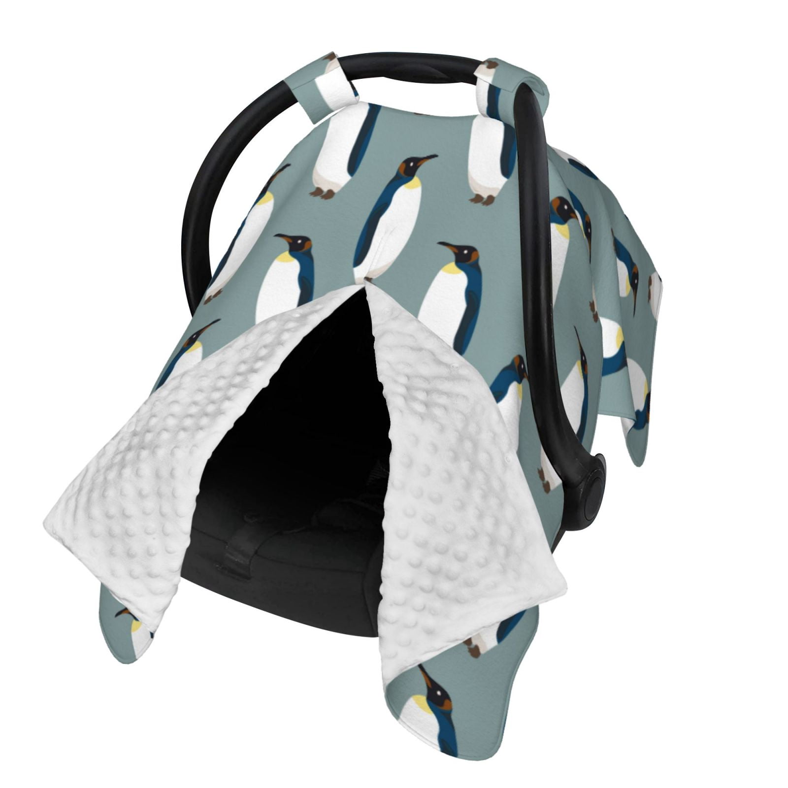 Naloa Penguin Baby Car Seat Cover, Breathable Baby Carrier Cover, Multiuse Baby Carrier Cover & Nursing Breastfeeding Cover