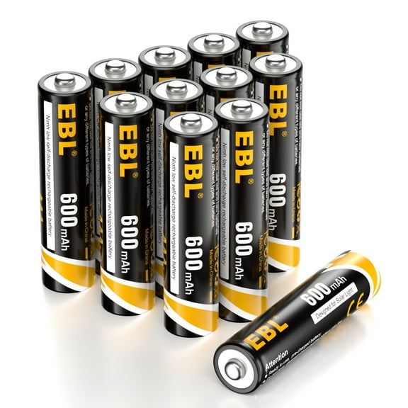 EBL Rechargeable AAA Batteries (12 Pack), 600 mAh Triple a Batteries
