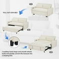 thumbnail image 3 of Pull-out Sofa Bed Convertible Couch 2 Seat Loveseat Sofa Modern Sleeper Sofa with Two Throw Pillows and USB Ports for Living Room, 3 of 5
