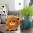 thumbnail image 5 of Cute Cow Scottish Cow Stuffed Animal with Keychain Option Soft Cuddly Bull Plushie for Kids & Adults As Home, 5 of 6