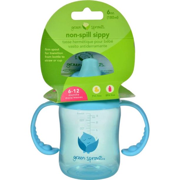 Green Sprouts Hg 6 Oz Non Spill Sippy Cup Aqua Walmart Com Green Sprouts Hg 6 Oz Non Spill Sippy Cup Aqua Walmart Com