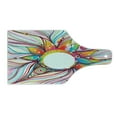 thumbnail image 2 of Abstract Cutting Board, Absurd Vector Smoky Wavy Floral Design Rainbow Alike Stripes and Lines Print, Decorative Tempered Glass Cutting and Serving Board, Wine Bottle Shape, Multicolor, by Ambesonne, 2 of 5