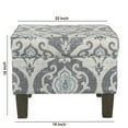 thumbnail image 4 of HomePop Suri Transitional Fabric Storage Ottoman with Slate Pattern in Blue, 4 of 6