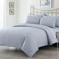 thumbnail image 2 of Chezmoi Collection Liam 7-Piece Silver Gray Bed in a Bag King Comforter Set with Sheets Medallion Embossed Bedding Set, 2 of 9