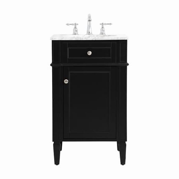 21 in. Single Bathroom Vanity in Black