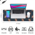 thumbnail image 5 of Long Mouse Pads for Desk,Dark Blue Football Repeat Pattern Desk Mats on Top Of Desks, Desk Mouse Pad Extra Large with 3mm Non-Slip Base and Stitched Edge for Gaming,Office,Work,Home 31.5"x11.8", 5 of 6