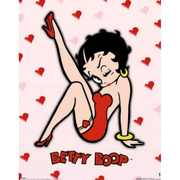 Roller Poster Betty Boop 16" x 20" Leg Framed Poster