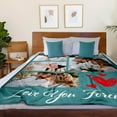 thumbnail image 4 of Custom Blanket with Photo Text, Personalized Flannel Throw Blanket, Customized Blanket Using My Own Photos, Birthday Christmas Wedding Gifts for Mom Dad Friends Sister - 4 Size (6 Photo-4), 4 of 6