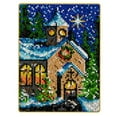 thumbnail image 1 of pitrice Christmas Latch Hook Kit DIY Rug Making Kit Snowman Carpet Embroidery House 52x38cm, 1 of 2