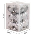 thumbnail image 6 of Sijiali 12Pcs/1 Box Plastic Xmas Ball Vibrant Color Glitter Powder Glossy Christmas Ball With Hanging Rope for Xmas Tree, 6 of 10