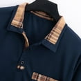 thumbnail image 4 of BXINGOHAI Men's Casual Shirts Classic Long Sleeve Shirt Solid Color Button T-Shirts Tees Golf Stylish Tops Navy,S, 4 of 6