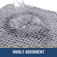 thumbnail image 2 of Smiry Chenille Bathroom Rugs 30x20, Rubber Backing Washable Bath Mats for Bathroom Floor, Grey, 2 of 9