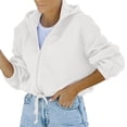 thumbnail image 3 of Sudadera con capucha de color liso con cremallera para mujer,Sudadera con capucha de color puro para mujer Sudadera con capucha con cremallera para mujer Construcción robusta, 3 of 6