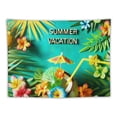 thumbnail image 5 of GOSMITH Pineapple Cocktail Coconut with Lime Hibiscus Flowers and Palm Leaves Horizontal Invitation Banner Tapestry for Bedroom Living Room Dorm Painting, 5 of 6