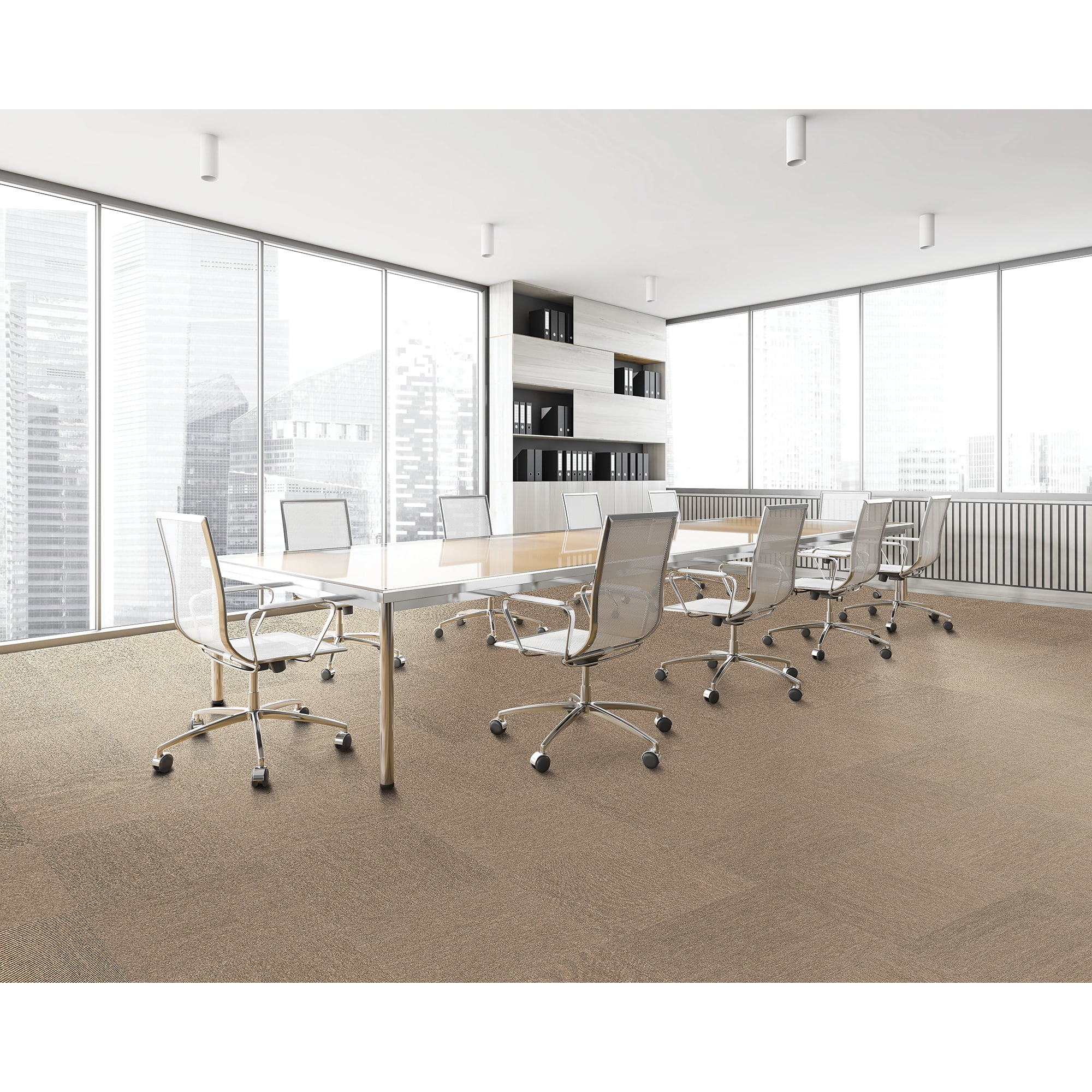 Mohawk Basics 24" x 24" Carpet Tile with EnviroStrand™ PET Fiber in Walnut (96 sq ft per carton)