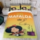 thumbnail image 4 of Mafalda Conjunto de sábanas temático, trío de piezas, cómodo y amigable con la piel, diseño único, regalo de decoración para el hogar para familiares, amigos y fans,140cm *210cm, 4 of 6