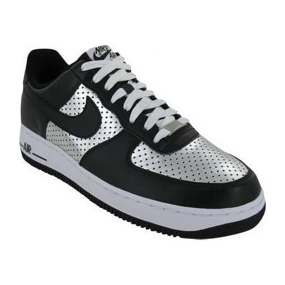 NIKE Men's AIR Force 1 '07 Basketball Shoes 12 (Metallic Silver/Black/White)