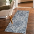 thumbnail image 3 of GLN Rugs Delos - Indoor, Machine Washable Area Rug 2'6"x7' Multi Gray Home Carpet, 3 of 7
