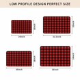 thumbnail image 4 of Black Red Plaid Door Mat Indoor Outdoor, Vintage Rustic Buffalo Checked Gingham Non Slip Welcome Mat with Rubber Backing, Absorbent Fabric Front Door Mats Entryway Rug for Home Patio Entrance 24"x36", 4 of 8