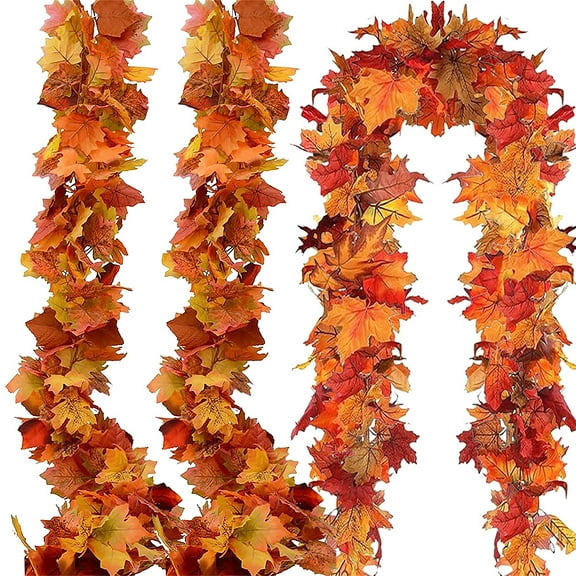 Fall Garland for Decorations Fall Leaves Garland Thanksgiving Decorations Home Outdoor Decor (3 Pcs)