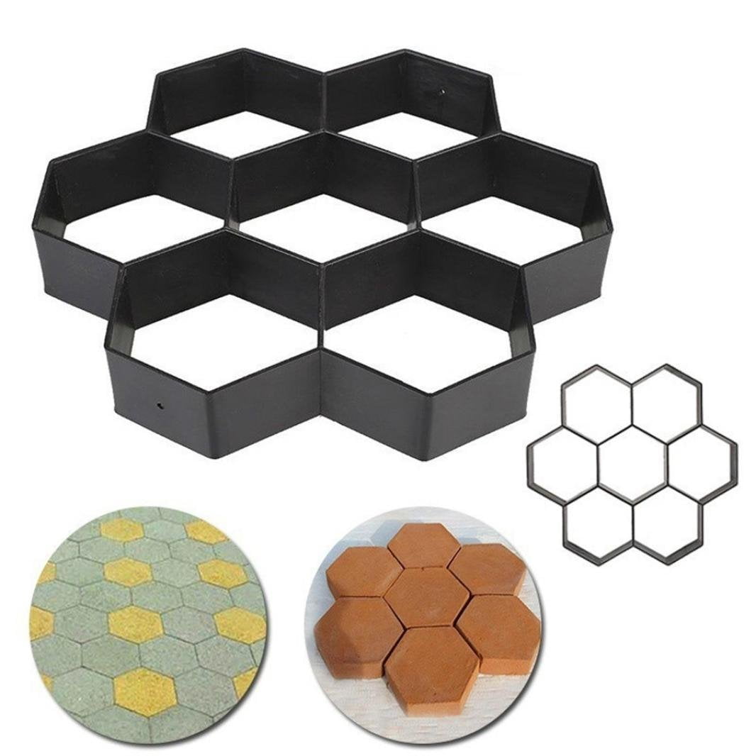 Plain Hexagon 16 in Stepping Stone Paver Concrete Cement Mold 2033 Moldcreations