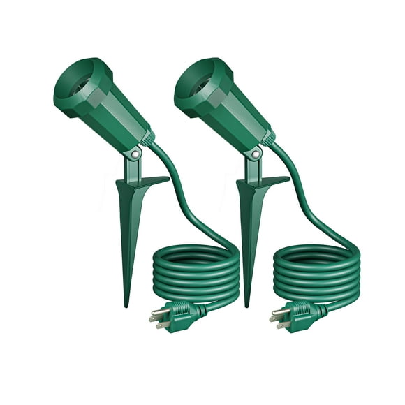 Focos para Exterior EDISHINE 120V con Cable de 6 Pies Resistente al Clima Paquete de 2