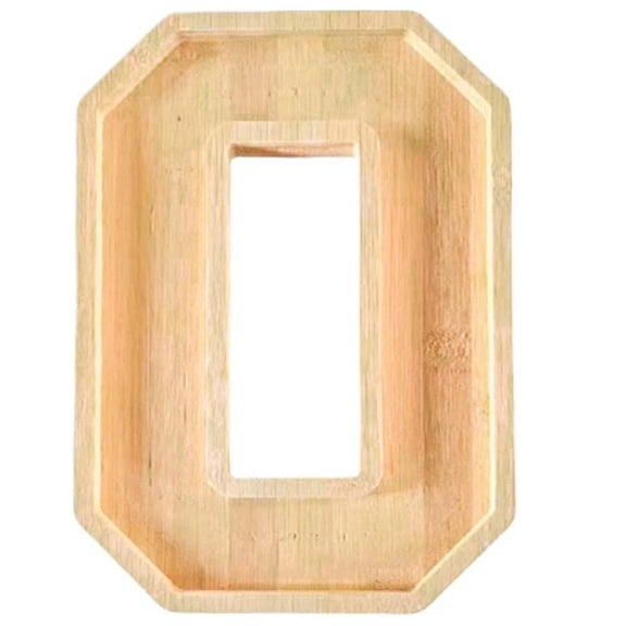 2026 Bamboo Serving Tray Number Shaped Wooden Platter - Numbers Charcuterie Board Box for Graduation Party Centerpiece Snack Fruit Dessert Charcuterie Board - Number Shape 0