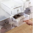 thumbnail image 3 of 10x Schuhbox Schuhaufbewahrung Stapelbox Schuhablage Mit Deckel Plástico transparente, 3 of 4