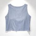 thumbnail image 4 of YUGYXL Womens Gingham Crop Tank Tops Spring Summer Sleeveless Vest Top Blue S, 4 of 4