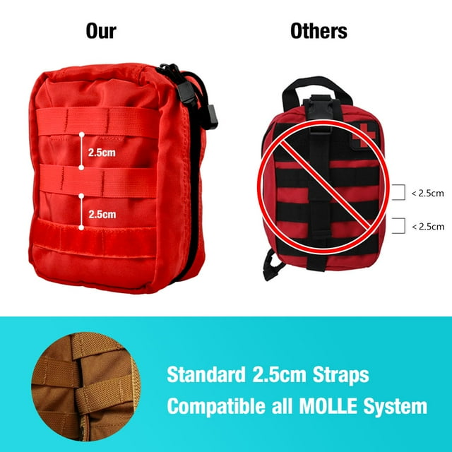 Botiquín de primeros auxilios para acampar, bolsa médica de primeros auxilios, mochila de primeros auxilios, mochila médica de primeros auxilios, confiabilidad excepcional