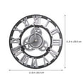 thumbnail image 4 of SOPOTUTU Creative Silver Industrial Gear Wall Clock for Decoration and Safe, 4 of 6