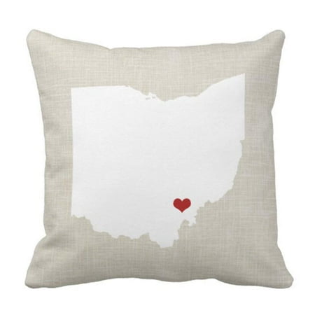 - ARTJIA Ohio State Faux Linen Personalized Pillowcase 18x18 inch