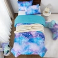 thumbnail image 3 of Btargot Tie Dye Constellation Ombre Twin Comforter Set Girls Kids Teens Adults Gradient Galaxy Bed-in-a-Bag Blue Purple, 3 of 11