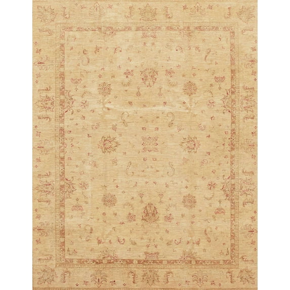 Ahgly Company Indoor Rectangle Abstract Orange Oriental Area Rugs, 6' x 9'