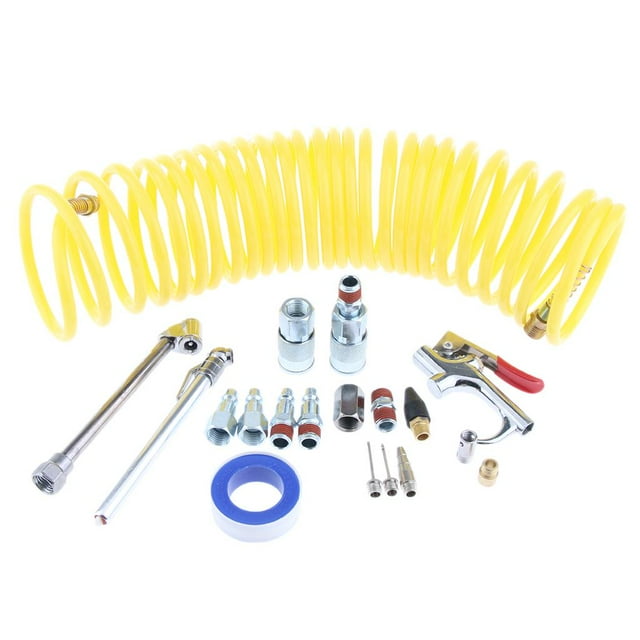 20 Pieces Air Compressor Accessory Blow Gun 25Ft Air Hose and Fittings